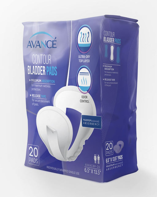 Avancé Maximum Absorbency 6.5" x 13.5" Contour Bladder Pads