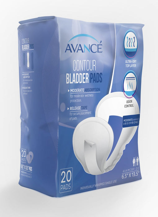 Avancé Moderate Absorbency 6.5" x 13.5" Contour Bladder Pads