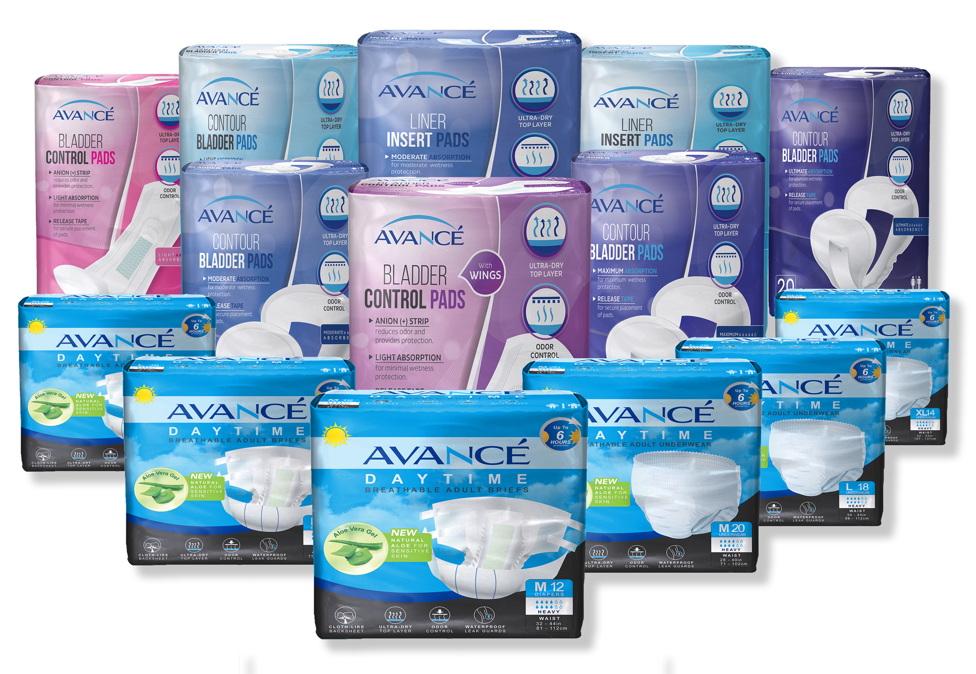 Avancé Light Absorbency 3.5 x 11 Bladder Control Pads — Smart Choice  Medical