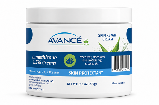 Avancé Aloe Incontinence Care Protect Skin Cream Formula, 270 Grams, 9.5 Oz Jar, Each