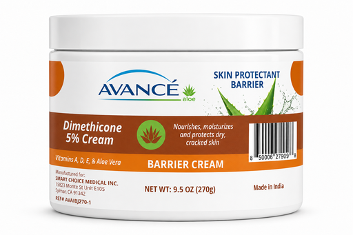 Avancé Aloe Incontinence Care Barrier Skin Cream Formula, 270 Grams, 9.5 Oz Jar, Each