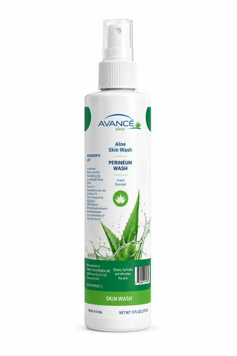 Avancé Aloe Incontinence Care Perineal Skin Wash Formula, 237 mL, 8 Fl Oz Spray, Each