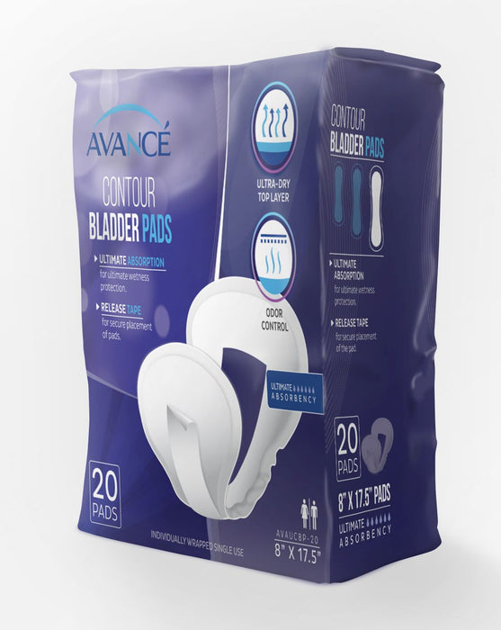 Avancé Ultimate Absorbency 8" x 17.5" Contour Bladder Pads