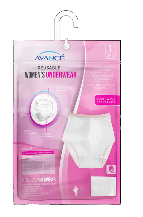 Avancé Women's Reusable Incontinence Underwear